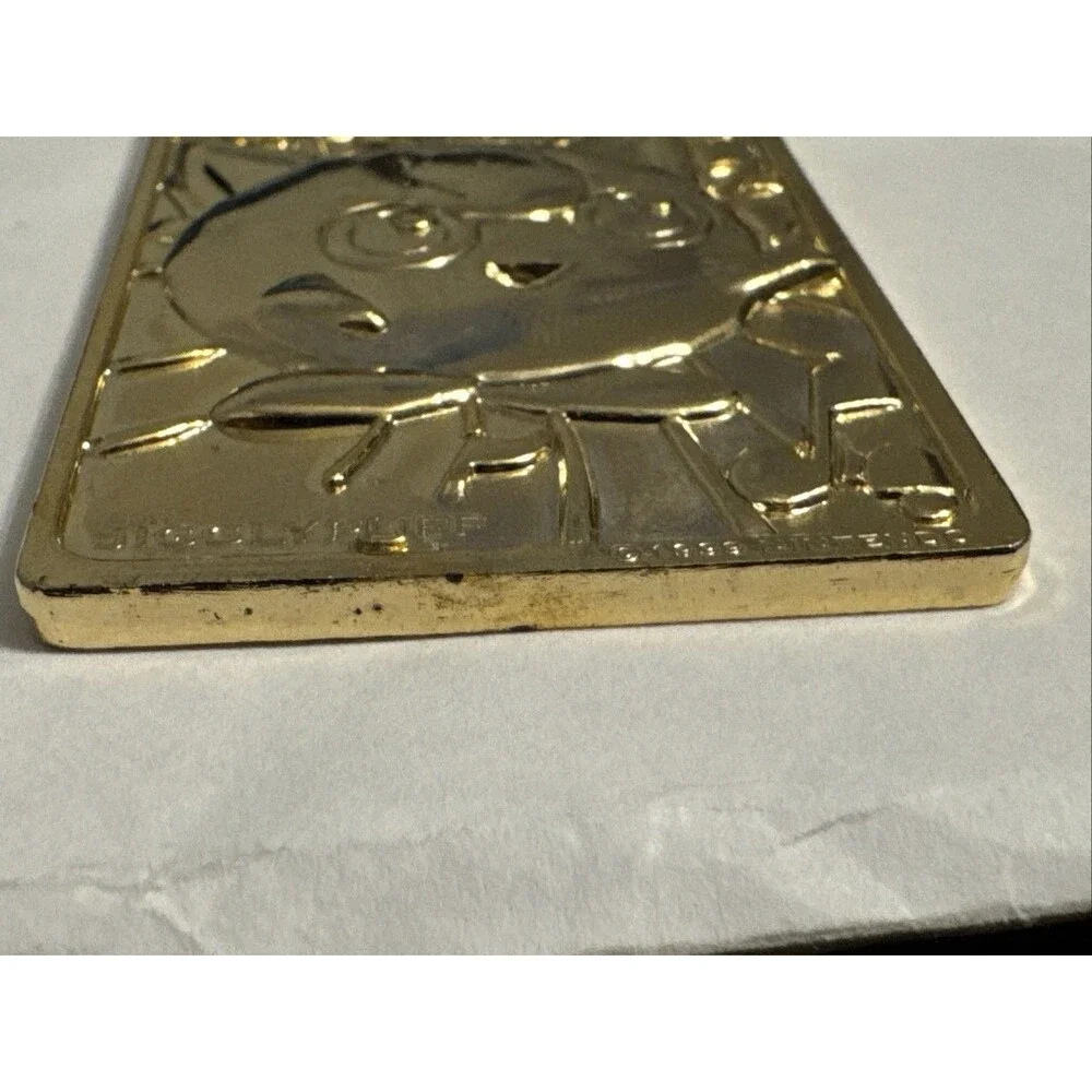 Jigglypuff 1999 Pokemon 23K Gold-Plated Burger King Nintendo Promo Trading Card